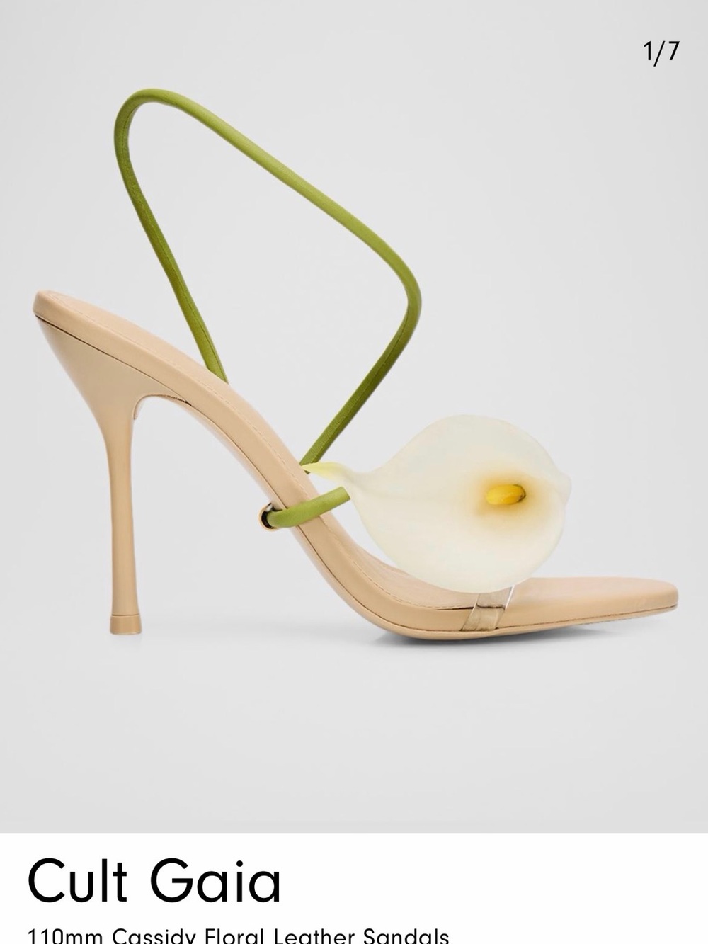 Cult Gaia Cassidy Floral Leather Sandal